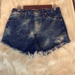 Distressed Wrangler Shorts